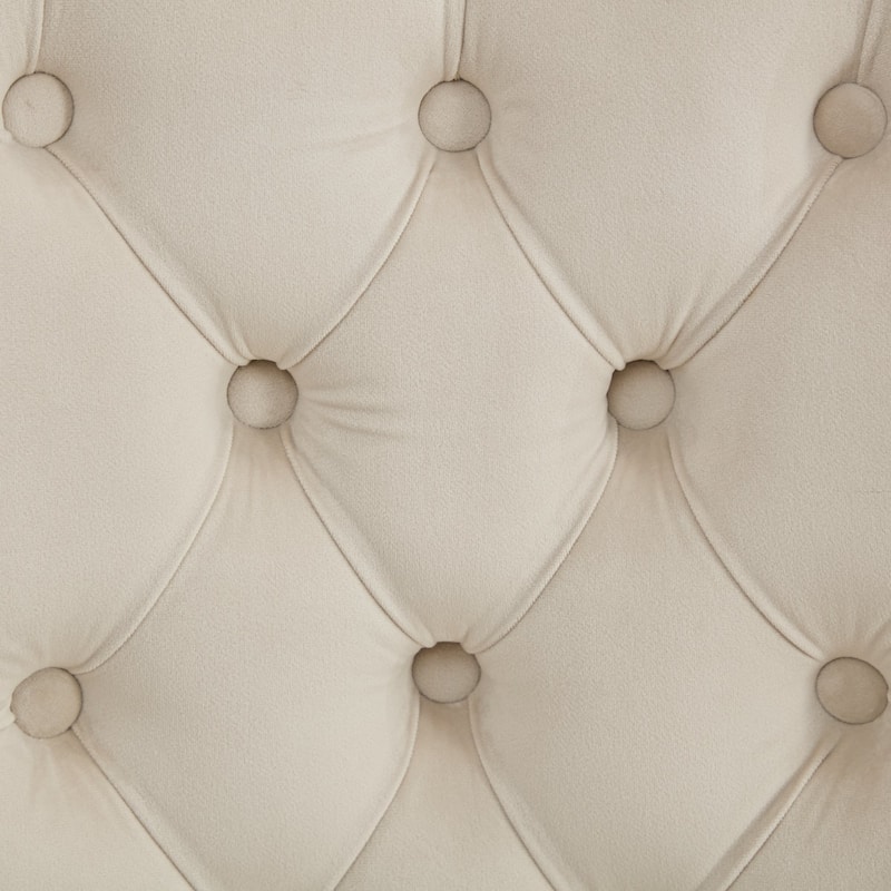 GDF Studio- Velvet Wing-Back Dining Chair with Handmade Tufted Trim & Curved Wood Legs, Set of 2