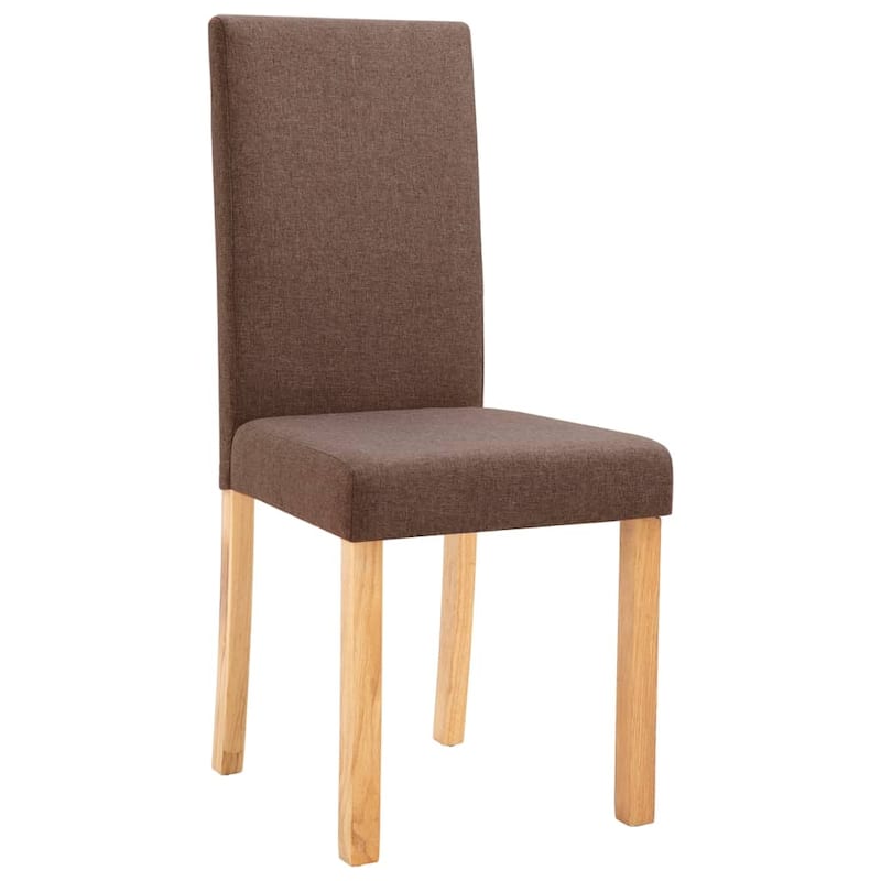 vidaXL Dining Chairs 4 pcs Brown Fabric