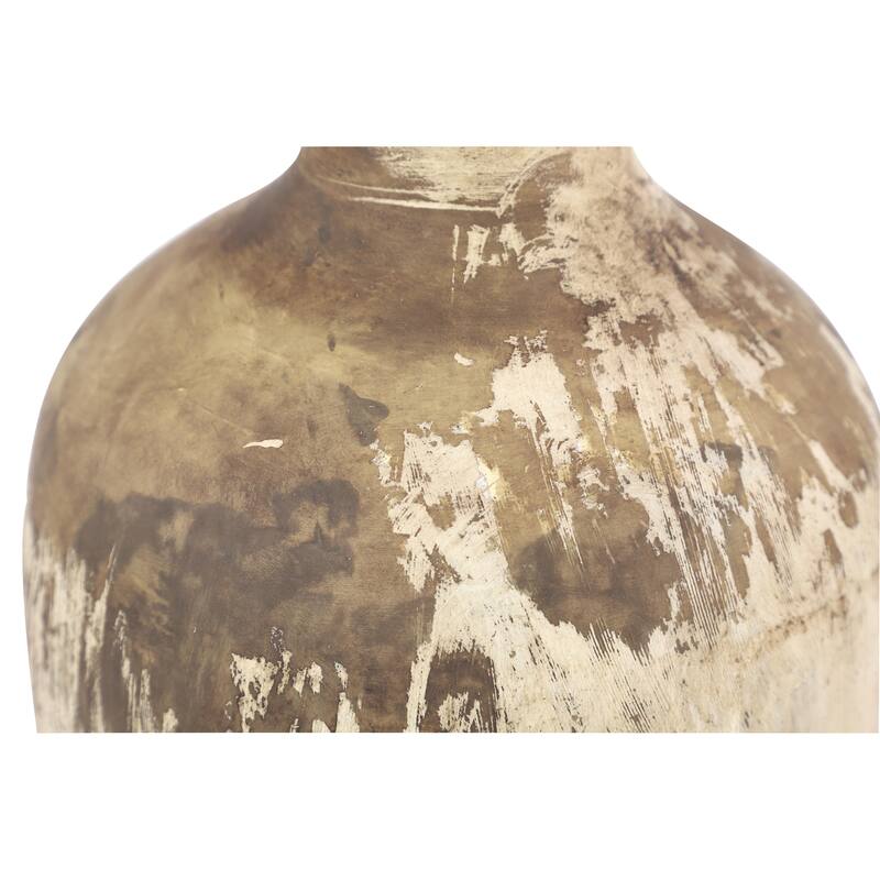 CosmoLiving by Cosmopolitan Metal Slim and Cone Geometric Vase with Handles (Set of 2) - Gold, Silver, Dark Gray, White, Black