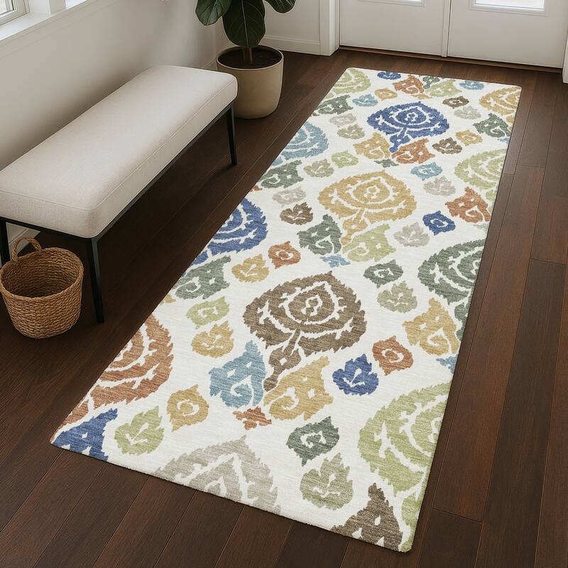Machine Washable Indoor/ Outdoor Casual Zona Chantille Rug