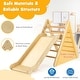 preview thumbnail 8 of 9, 2-in-1 Wooden Triangle Climber Set with Gradient Adjustable Slide - 34 x 18.8 x 28.9 inch (L x W x H)