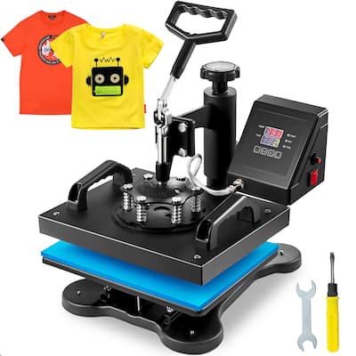 VEVOR Heat Press 12" X 10" Swing Away Heat Press Machine Daul Digital Display Heat Press Machine for T-Shirt Sublimation
