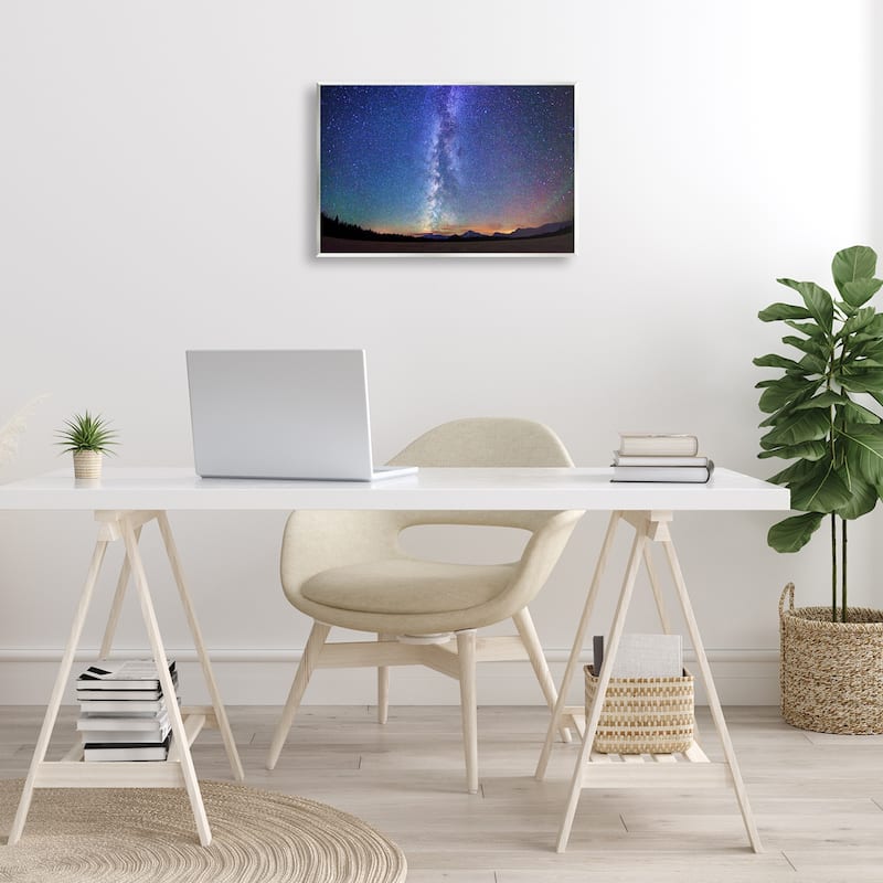 Stupell Milky Way Stars over Earth Wall Plaque Art Design By Royce Bair