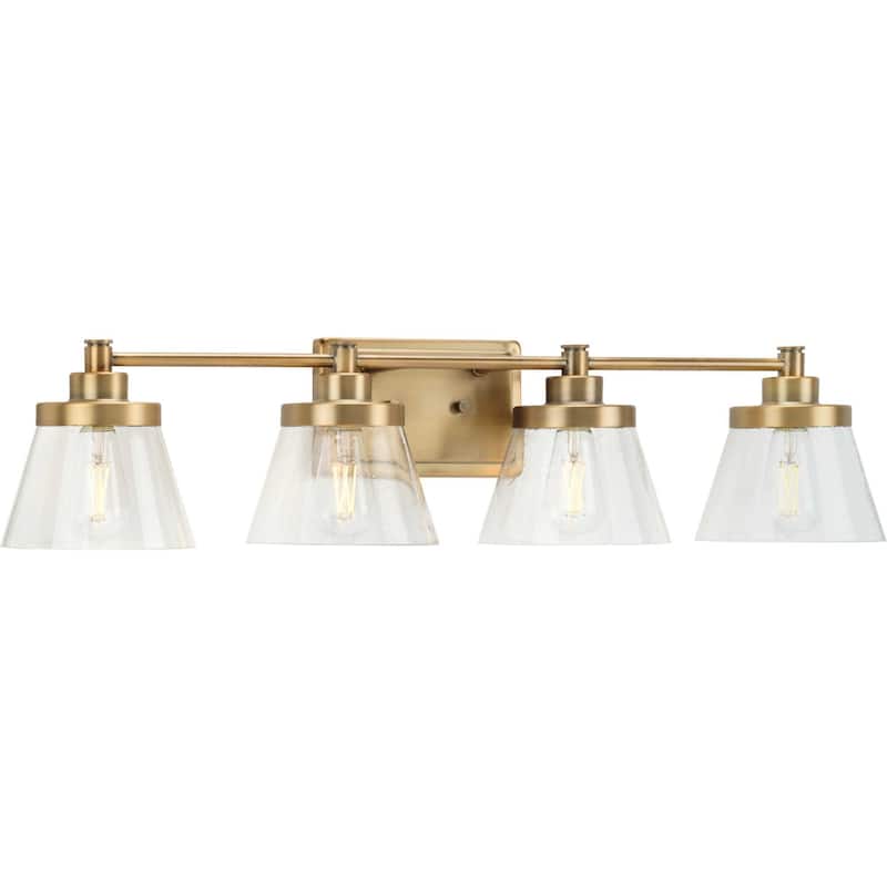 Progress Lighting P300351 Hinton 4 Light 34" Wide Bathroom Vanity - Vintage Brass