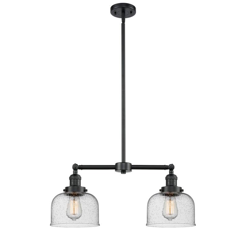 Innovations Lighting Large Bell 2 Light 24" Wide Linear Chandelier