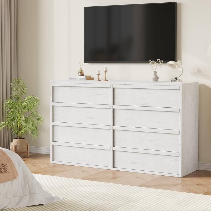 6/7/8 Drawer Dresser for Bedroom, Modern Wooden Chest of Drawers Dresser Organizer