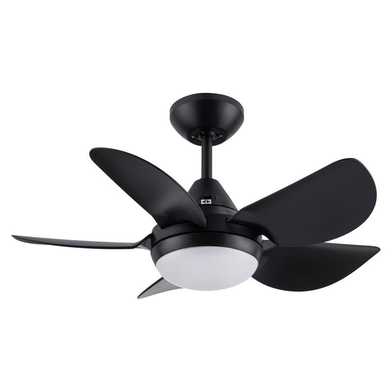 30" Intergrated LED Ceiling Fan Lighting with Matte Black ABS Blade