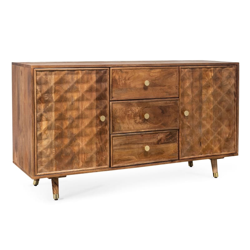 Hadley 55" Wide Solid Mango Wood Sideboard - 55" x 15.5" x 29.5"