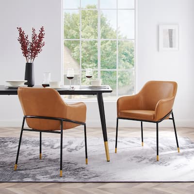 Jovi Vegan Leather Dining Chair Set of 2 - N/A