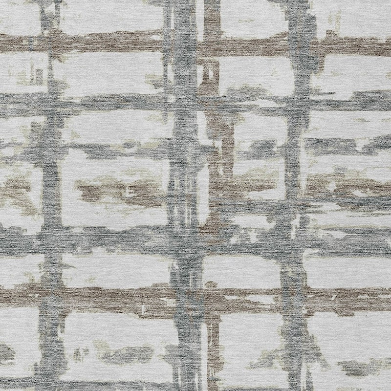 HomeRoots Striped Transitional Rectangle Outdoor Rug