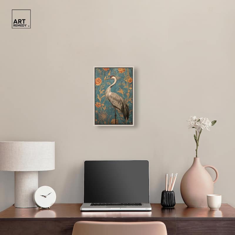 Graceful Grus Gaze Canvas by Art Remedy