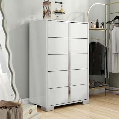 Furniture of America Erina Modern Glossy 5-Drawer Chest