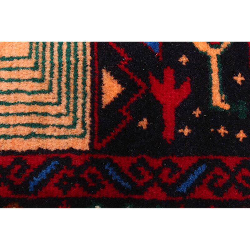 ECARPETGALLERY Hand-knotted Teimani Dark Navy Wool Rug - 2'10 x 4'5