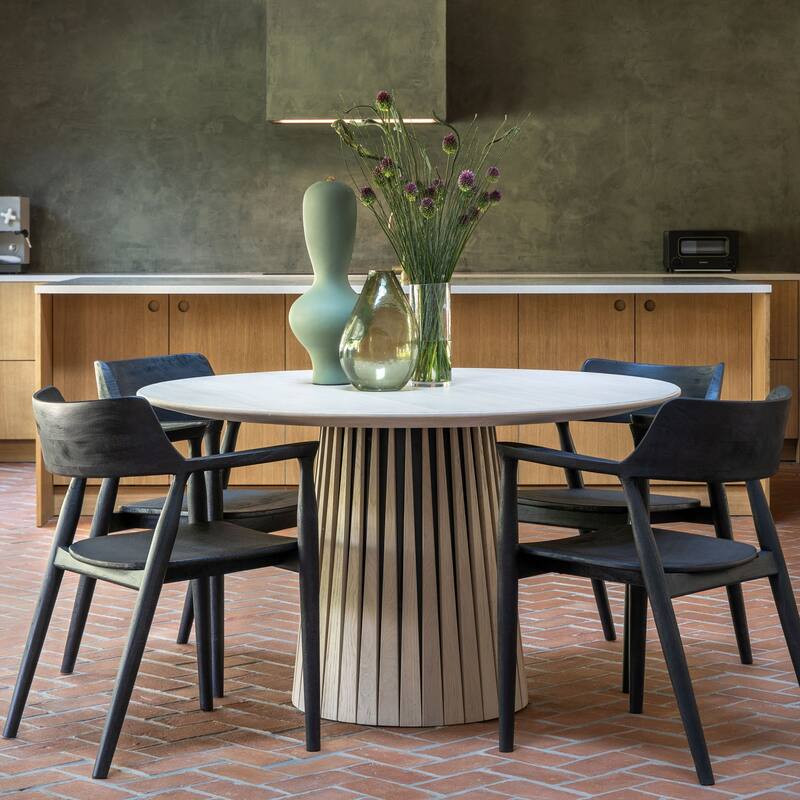 Ashford 51" Wide Oak Dining Table, Light Natural