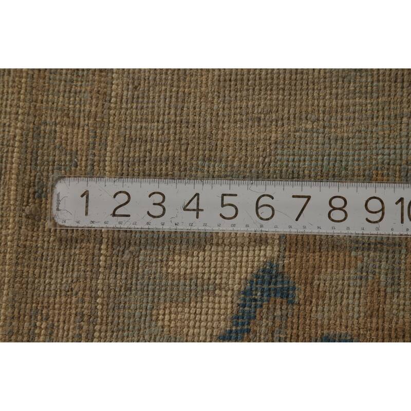 Hand Knotted Oriental 100% Wool Carpet Transitional All-Over Greys & Charcoal Oushak Area Rug - 9' 11'' X 8' 1''