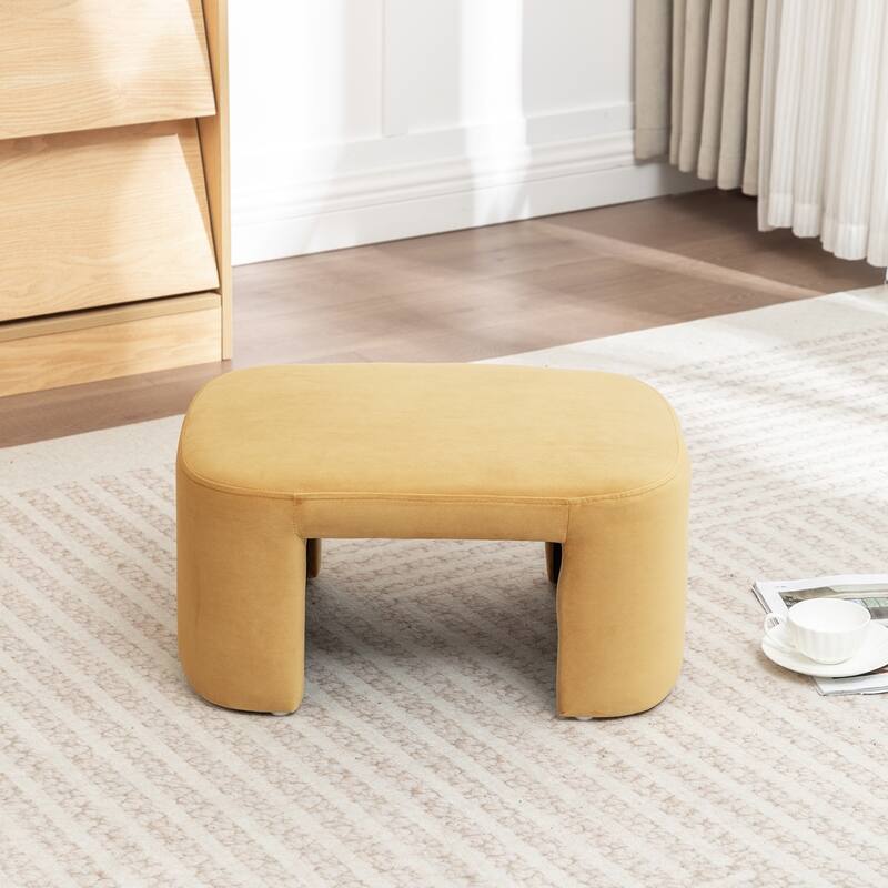 SEYNAR Modern Velvet Rectangle Accent Ottoman