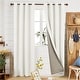 preview thumbnail 8 of 69, Deconovo Faux Linen Total Blackout Grommet Curtain (2 Panels) 42Wx63L Inch - Greyish White