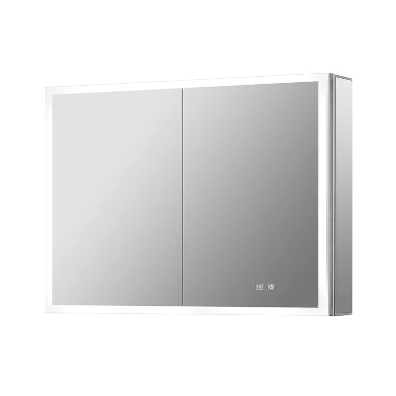 Mesa Surface-Mount LED Mirror Medicine Cabinet with Defogger