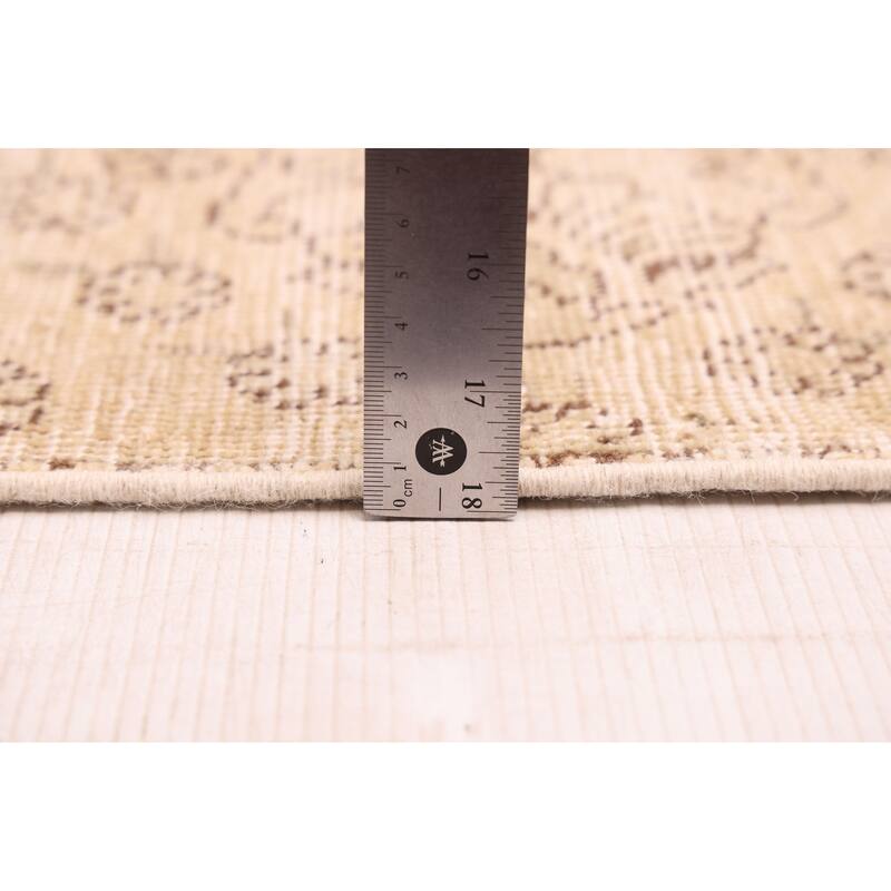 ECARPETGALLERY Hand-knotted Antalya Vintage Khaki Wool Rug - 9'0 x 11'8