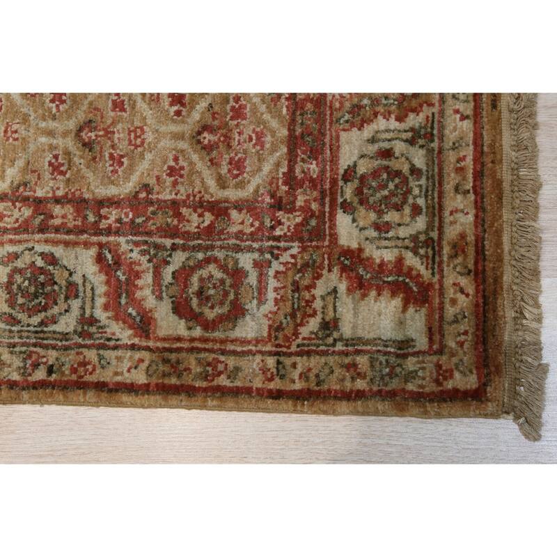 Brown Hand Knotted Wool Traditional Heriz Weave Rug, 13' x 18', luxurious cozy area rug - L
