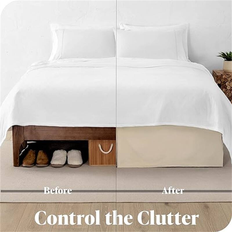 Pleated bed skirt