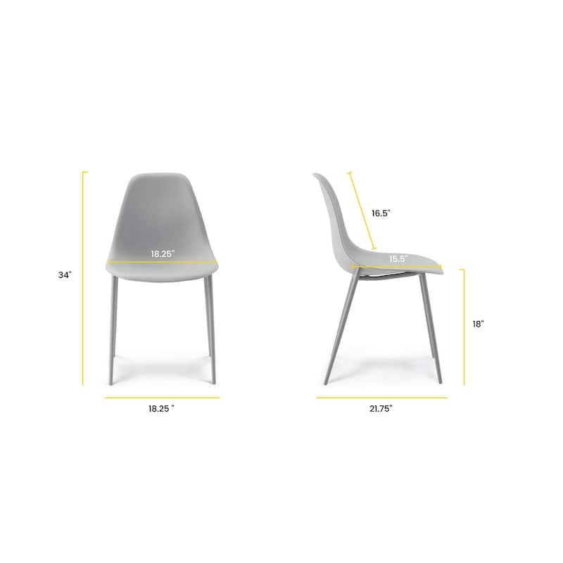 Poly & Bark Isla Dining Chair (Set of 2) - Indoor or Outdoor Use