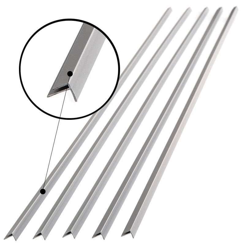 FASÄDE 47 in. Decorative Vinyl Large Profile Outside Corner Trim Argent Silver (5 Pack) - 5 Pack