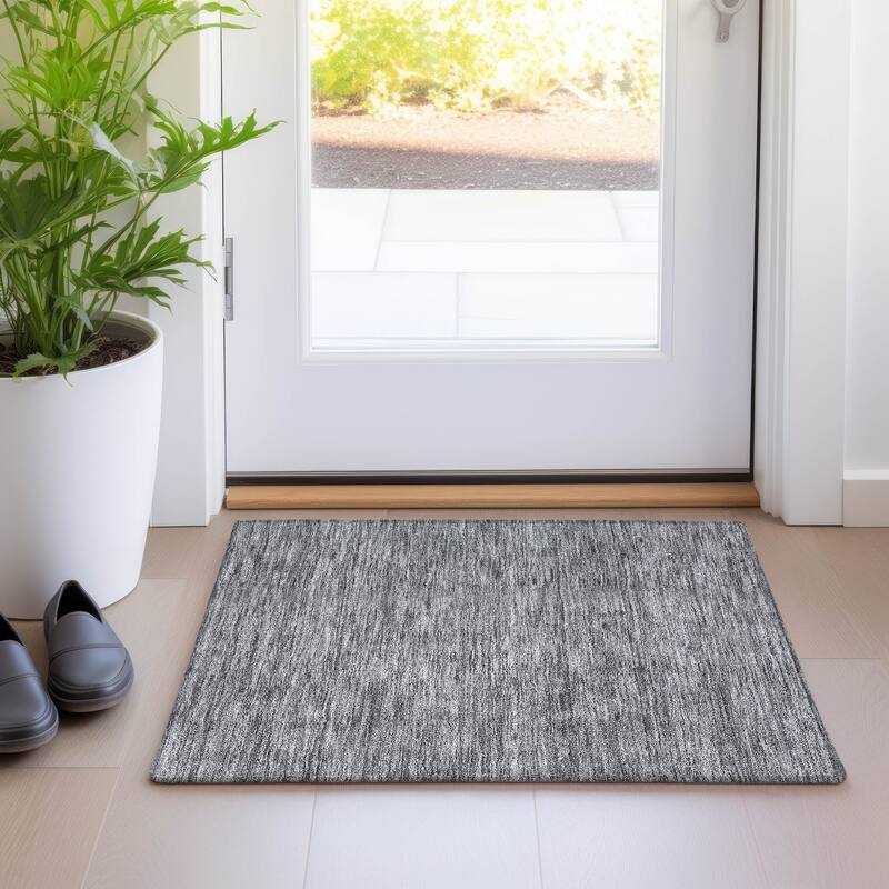 Premium Washable Super Soft Ombre Mod Mayfield Rug - Black - 1'8" x 2'6"