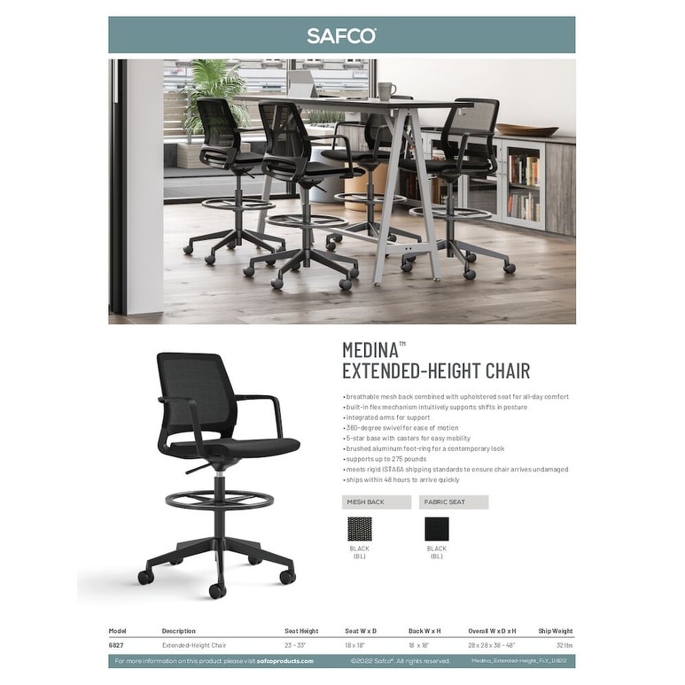 Extended height deals office chair