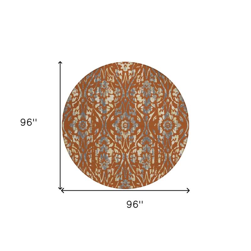HomeRoots Floral Transitional Rectangle Outdoor Rug