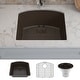 preview thumbnail 1 of 5, Lexicon Platinum 2321D Quartz Composite Single Bowl Kitchen Sink Galaxy Mocha