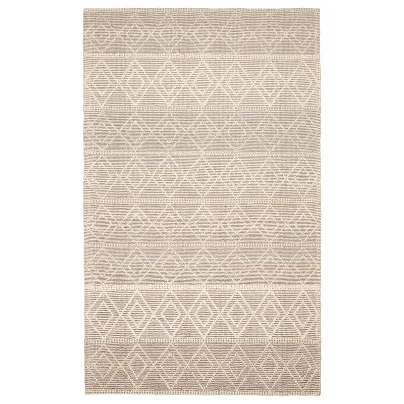 ECARPETGALLERY Braid weave Sienna Cream Wool Rug - 5'0 x 8'0 - Cream - 5'0 x 8'0