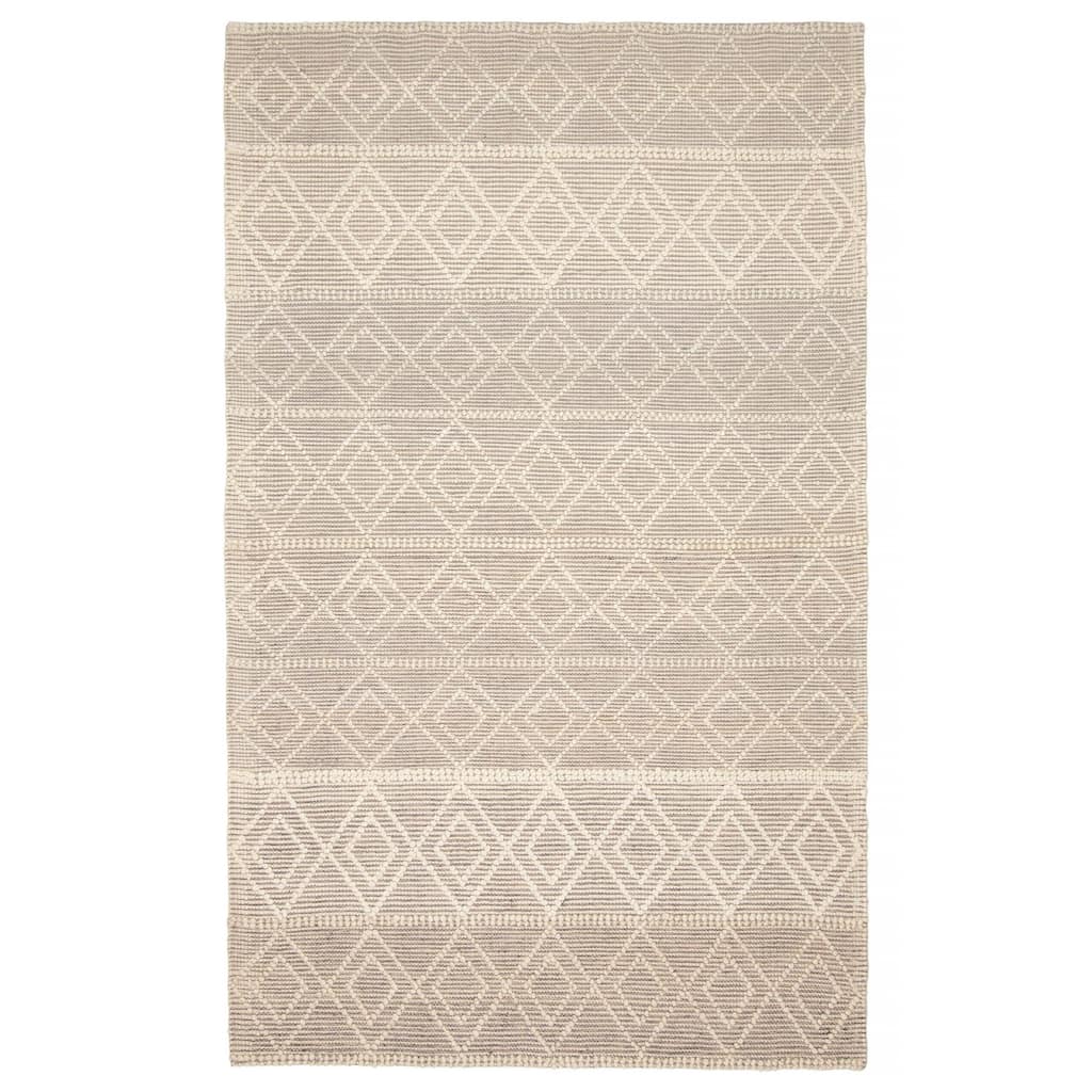 ECARPETGALLERY Braid weave Sienna Cream Wool Rug - 5'0 x 8'0