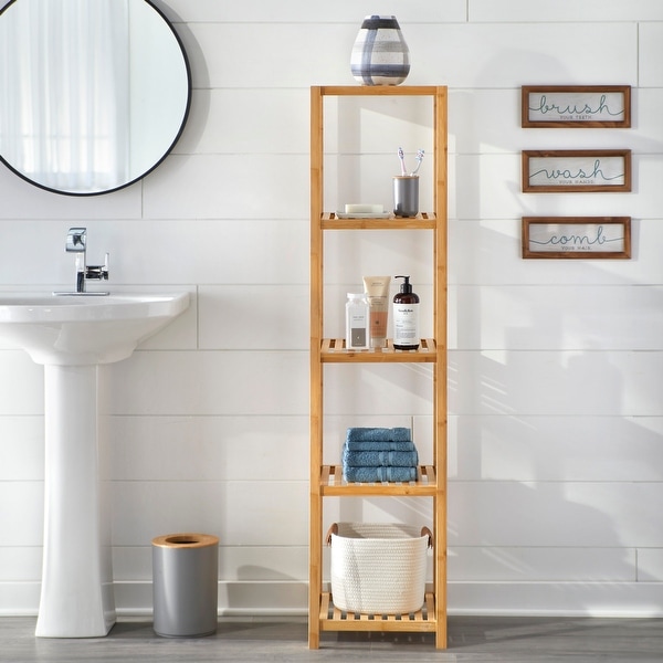 Bamboo online bathroom shelves
