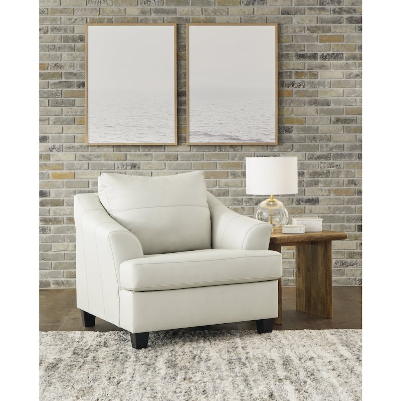 Signature Design by Ashley Genoa Oversized Chair - 43"W x 38"D x 40"H - White