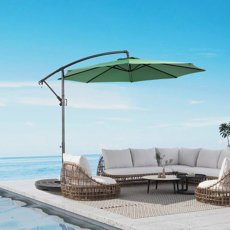 Topcraft 10ft Offset Hanging Market Patio Umbrella