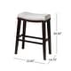 preview thumbnail 13 of 18, Kimi Contemporary Upholstered Saddle Barstool with Nailhead Trim (Set of 2) by Christopher Knight Home