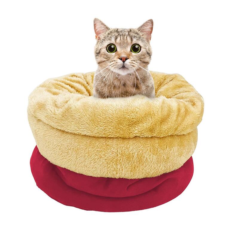 GOOPAWS 4 in 1 Self Warming Burrow Cat Bed