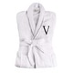 preview thumbnail 60 of 63, Superior 100% Cotton Embroidered Adult Unisex Luxury Bathrobe Large-Extra Large - Letter V