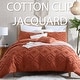 preview thumbnail 2 of 7, Rukai 100% Cotton Clipped Diamond Jacquard 5-Piece Bedding Comforter Set