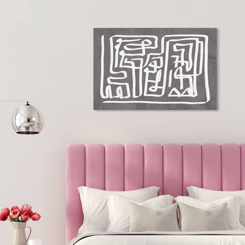 Wynwood Studio Abstract Simba Grey Gray and Modern & Contemporary Wall Art Canvas Print - 20 x 30