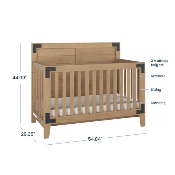dimension image slide 0 of 2, Child Craft Lucas 4-in-1 Convertible Baby Crib