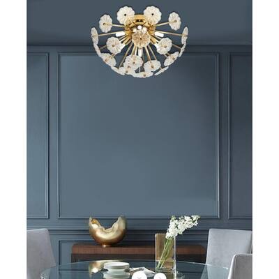 Crystal Chandelier Light Fixture Firework Ceiling Lamp,Golden