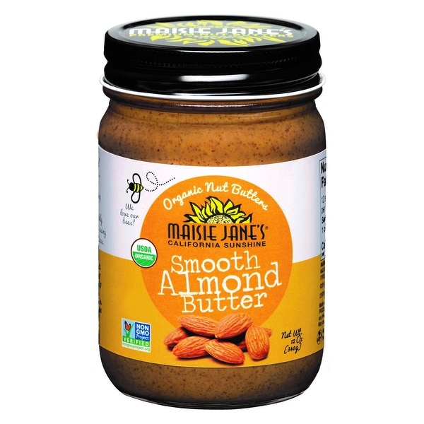 Maisie Jane's Almond Butter Dry Roasted Smooth - Case of 12 - 12 oz.