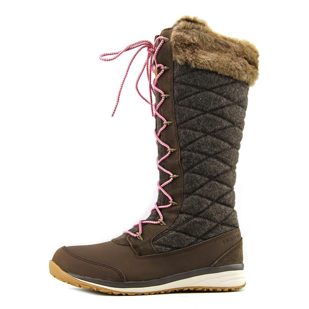Shop Salomon Hime High Women Round Toe Synthetic Brown Winter Boot
