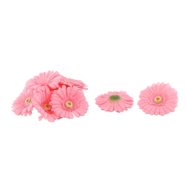 Wedding Party Fabric Handicraft DIY Decoration Table Desk Flower Heads Coral Pink 10 Pcs