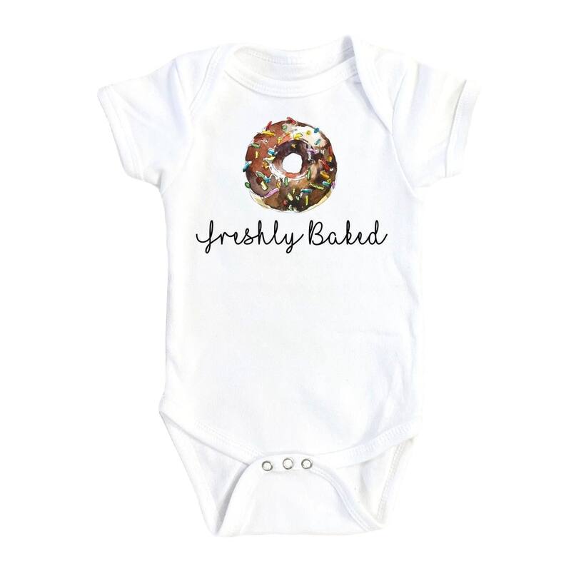 Freshly Baked Brown - Baby Boy Girl Clothes Infant Bodysuit Funny Cute Newborn - White - Newborn