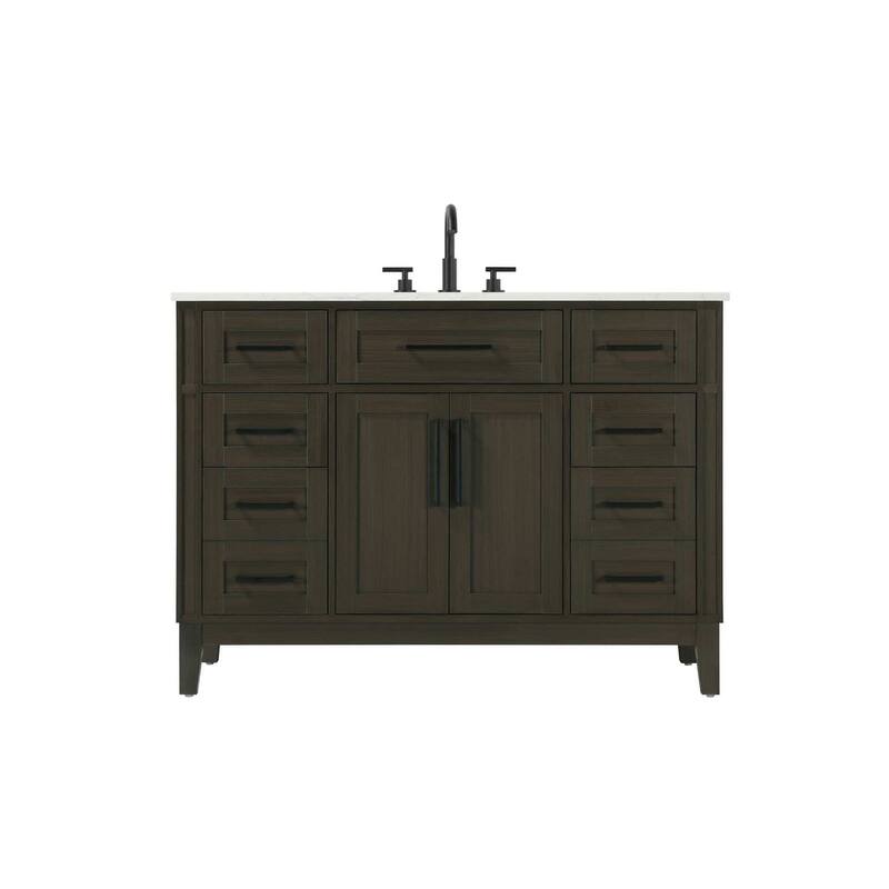 Rachel Single Bathroom Vanity (48-60 inch) - Mocha Brown - 48"