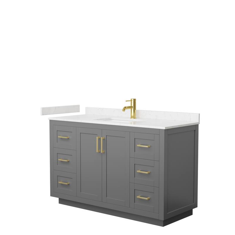 Miranda Single Vanity Set, Cultured Marble Top, No Mirror