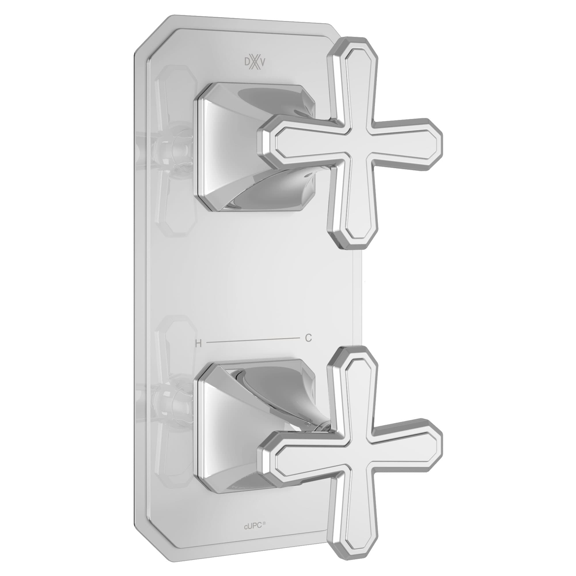 DXV Belshire Two-Handle Thermostatic Valve Trim with Cross Handles